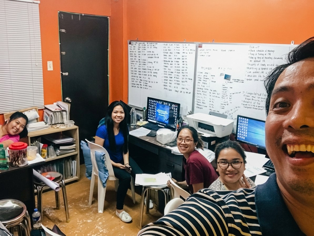 The first MDCS office in 2017, a small team in one room